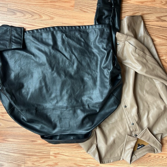 Black and Tan faux Leather bundle Jackets - Picture 4 of 6
